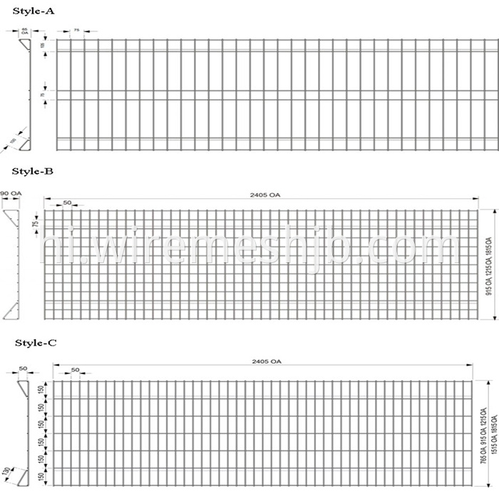 Welded Wire Mesh Panel Of Rolltop Fence